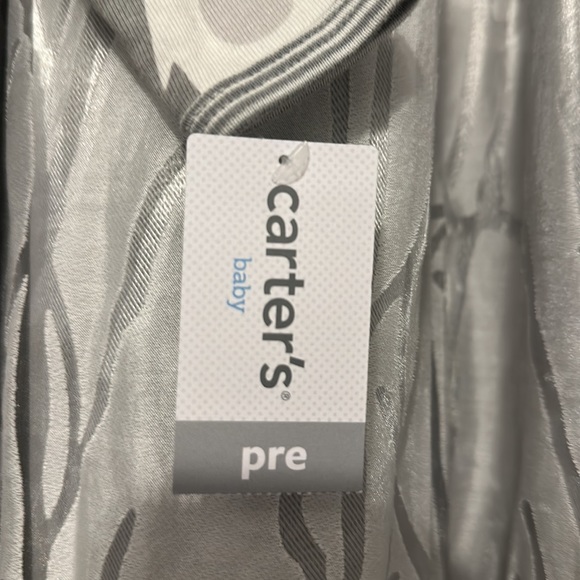 CARTERāS NWT size preemie, gray & white with elephant print - Picture 4 of 11